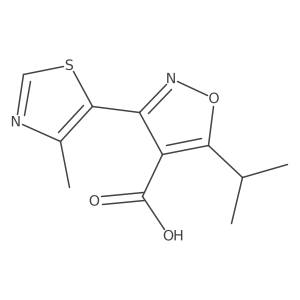 3-(4-Methyl-1,3-thiazol-5-yl)-5-(propan-2-yl)-1,2-oxazole-4-carboxylic acid结构式