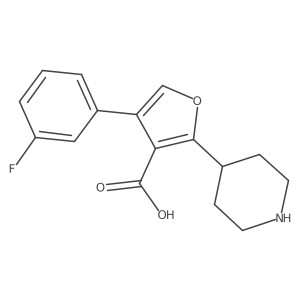 4-(3-Fluorophenyl)-2-(piperidin-4-yl)furan-3-carboxylic acid Structure