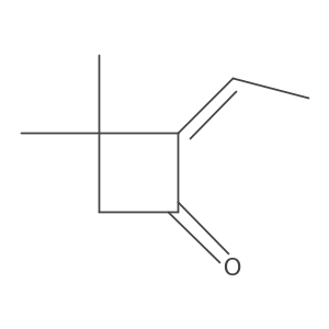 (2Z)-2-ethylidene-3,3-dimethylcyclobutan-1-one Structure