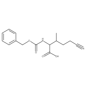2-{[(Benzyloxy)carbonyl]amino}-5-cyano-3-methylpentanoic acid Structure