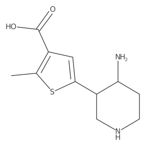 5-(4-Aminopiperidin-3-yl)-2-methylthiophene-3-carboxylic acid结构式