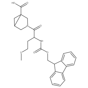 3-[2-({[(9H-fluoren-9-yl)methoxy]carbonyl}amino)-4-(methylsulfanyl)butanoyl]-3-azabicyclo[3.1.0]hexane-1-carboxylic acid Structure