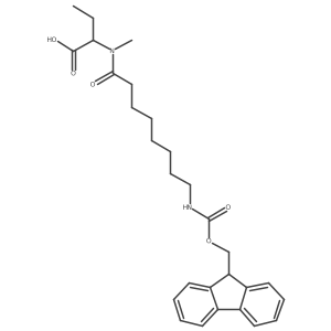 2-[8-({[(9H-fluoren-9-yl)methoxy]carbonyl}amino)-N-methyloctanamido]butanoic acid Structure