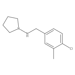 N-[(4-chloro-3-methylphenyl)methyl]pyrrolidin-1-amine结构式