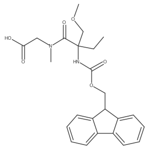 2-[2-({[(9H-fluoren-9-yl)methoxy]carbonyl}amino)-2-(methoxymethyl)-N-methylbutanamido]acetic acid Structure