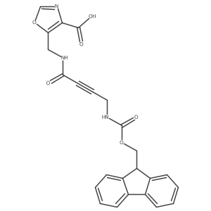5-{[4-({[(9H-fluoren-9-yl)methoxy]carbonyl}amino)but-2-ynamido]methyl}-1,3-oxazole-4-carboxylic acid Structure