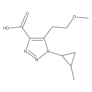 5-(2-methoxyethyl)-1-(2-methylcyclopropyl)-1H-1,2,3-triazole-4-carboxylic acid结构式