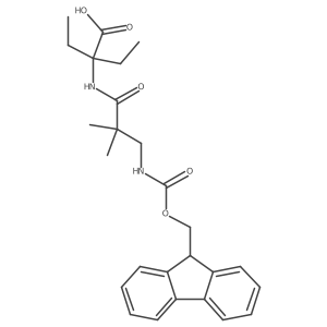 2-ethyl-2-[3-({[(9H-fluoren-9-yl)methoxy]carbonyl}amino)-2,2-dimethylpropanamido]butanoic acid结构式