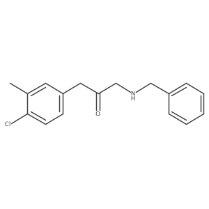 1-(Benzylamino)-3-(4-chloro-3-methylphenyl)propan-2-one结构式