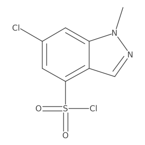 6-Chloro-1-methyl-1H-indazole-4-sulfonyl chloride结构式