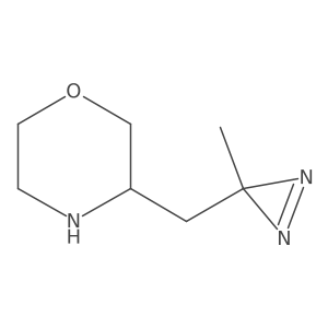 3-[(3-methyl-3H-diazirin-3-yl)methyl]morpholine结构式