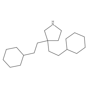 3,3-Bis(2-cyclohexylethyl)pyrrolidine Structure