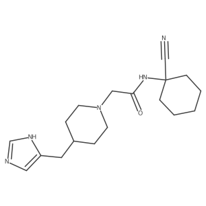 N-(1-Cyanocyclohexyl)-2-[4-(1H-imidazol-5-ylmethyl)piperidin-1-yl]acetamide Structure