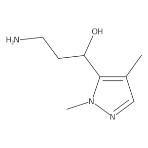 (1S)-3-amino-1-(1,4-dimethyl-1H-pyrazol-5-yl)propan-1-ol Structure