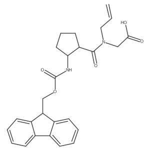 rac-2-{1-[(1R,2S)-2-({[(9H-fluoren-9-yl)methoxy]carbonyl}amino)cyclopentyl]-N-(prop-2-en-1-yl)formamido}acetic acid结构式