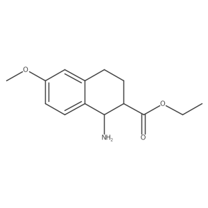 rac-ethyl (1R,2R)-1-amino-6-methoxy-1,2,3,4-tetrahydronaphthalene-2-carboxylate Structure
