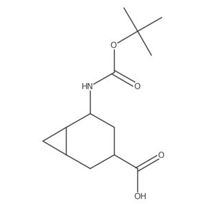 (3R,5S)-5-((tert-Butoxycarbonyl)amino)bicyclo[4.1.0]heptane-3-carboxylic acid Structure
