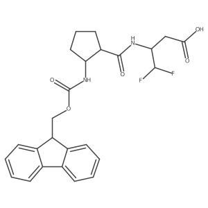 rac-3-{[(1R,2S)-2-({[(9H-fluoren-9-yl)methoxy]carbonyl}amino)cyclopentyl]formamido}-4,4-difluorobutanoic acid Structure