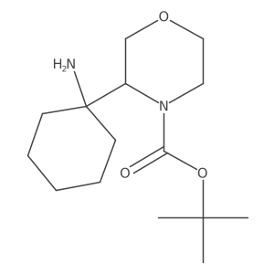 Tert-butyl 3-(1-aminocyclohexyl)morpholine-4-carboxylate结构式
