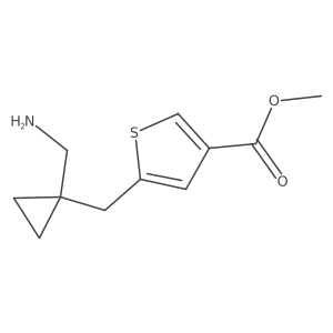 Methyl 5-{[1-(aminomethyl)cyclopropyl]methyl}thiophene-3-carboxylate结构式
