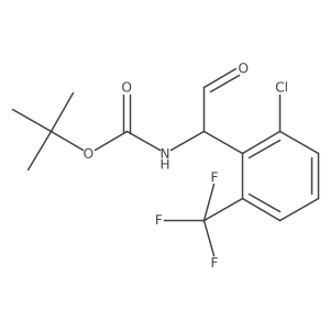 tert-butyl N-{1-[2-chloro-6-(trifluoromethyl)phenyl]-2-oxoethyl}carbamate Structure