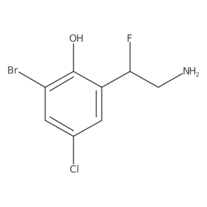 2-(2-Amino-1-fluoroethyl)-6-bromo-4-chlorophenol Structure