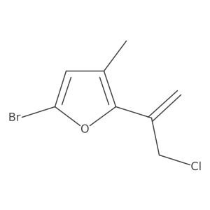 5-Bromo-2-(3-chloroprop-1-en-2-yl)-3-methylfuran结构式