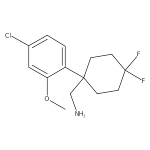 [1-(4-Chloro-2-methoxyphenyl)-4,4-difluorocyclohexyl]methanamine Structure