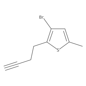 3-Bromo-2-(but-3-yn-1-yl)-5-methylthiophene结构式