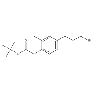 tert-butyl N-[2-methyl-4-(3-sulfanylpropyl)phenyl]carbamate结构式