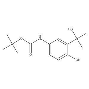 tert-butyl N-[4-hydroxy-3-(2-hydroxypropan-2-yl)phenyl]carbamate结构式