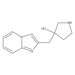 3-({Imidazo[1,2-a]pyridin-2-yl}methyl)pyrrolidin-3-ol Structure