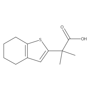 2-Methyl-2-(4,5,6,7-tetrahydro-1-benzothiophen-2-yl)propanoic acid Structure