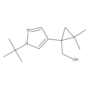 [1-(1-tert-butyl-1H-pyrazol-4-yl)-2,2-dimethylcyclopropyl]methanol结构式