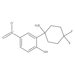 2-(1-Amino-4,4-difluorocyclohexyl)-4-nitrophenol结构式
