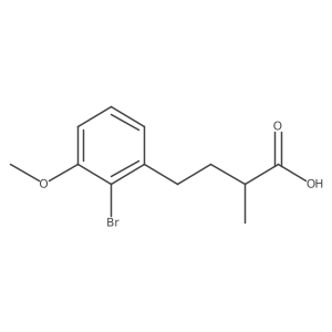 4-(2-Bromo-3-methoxyphenyl)-2-methylbutanoic acid Structure