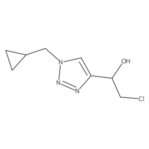 2-chloro-1-[1-(cyclopropylmethyl)-1H-1,2,3-triazol-4-yl]ethan-1-ol Structure