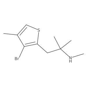 [1-(3-Bromo-4-methylthiophen-2-yl)-2-methylpropan-2-yl](methyl)amine Structure