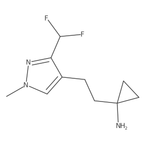 1-{2-[3-(difluoromethyl)-1-methyl-1H-pyrazol-4-yl]ethyl}cyclopropan-1-amine结构式