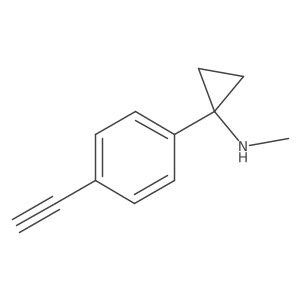 1-(4-ethynylphenyl)-N-methylcyclopropan-1-amine Structure