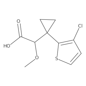 2-[1-(3-Chlorothiophen-2-yl)cyclopropyl]-2-methoxyacetic acid结构式