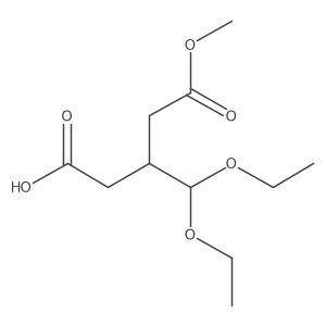 3-(Diethoxymethyl)-5-methoxy-5-oxopentanoic acid Structure