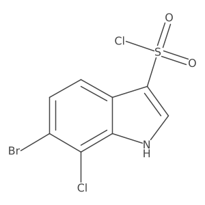 6-Bromo-7-chloro-1H-indole-3-sulfonyl chloride结构式