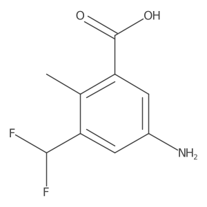 5-Amino-3-(difluoromethyl)-2-methylbenzoic acid结构式