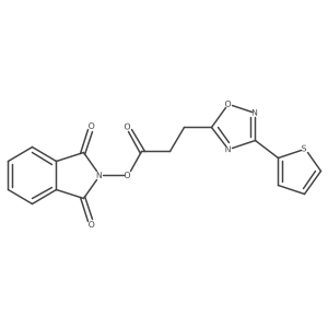 1,3-dioxo-2,3-dihydro-1H-isoindol-2-yl 3-[3-(thiophen-2-yl)-1,2,4-oxadiazol-5-yl]propanoate结构式