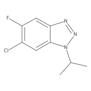 6-chloro-5-fluoro-1-(propan-2-yl)-1H-1,2,3-benzotriazole结构式