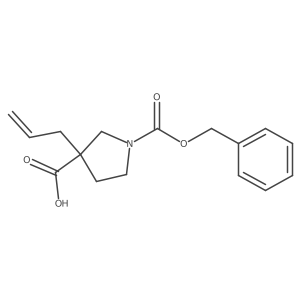 1-Phenylmethoxycarbonyl-3-prop-2-enylpyrrolidine-3-carboxylic acid Structure