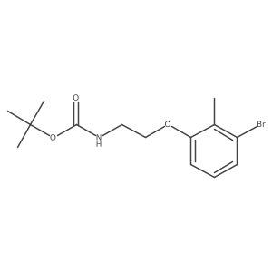 [2-(3-Bromo-2-methyl-phenoxy)-ethyl]-carbamic acid tert-butyl ester结构式