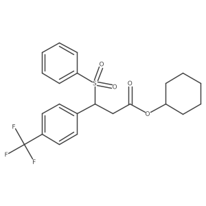 Cyclohexyl 3-(phenylsulfonyl)-3-(4-(trifluoromethyl)phenyl)propanoate结构式