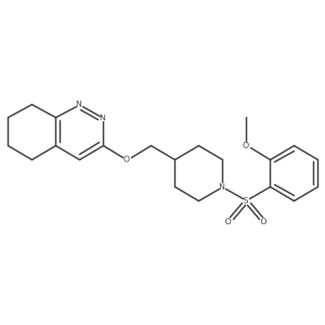 3-{[1-(2-Methoxybenzenesulfonyl)piperidin-4-yl]methoxy}-5,6,7,8-tetrahydrocinnoline Structure